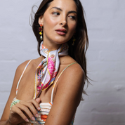 Castle Print Satin Scarf