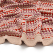 Confetti Stripe Baby Blanket Pink