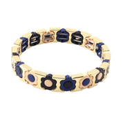 Navy Daisy Tile Bracelet