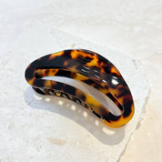 Oval Hair Claw Clip Dark Tort