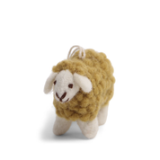 Mini Sheep Felt Hanging Decoration Ochre