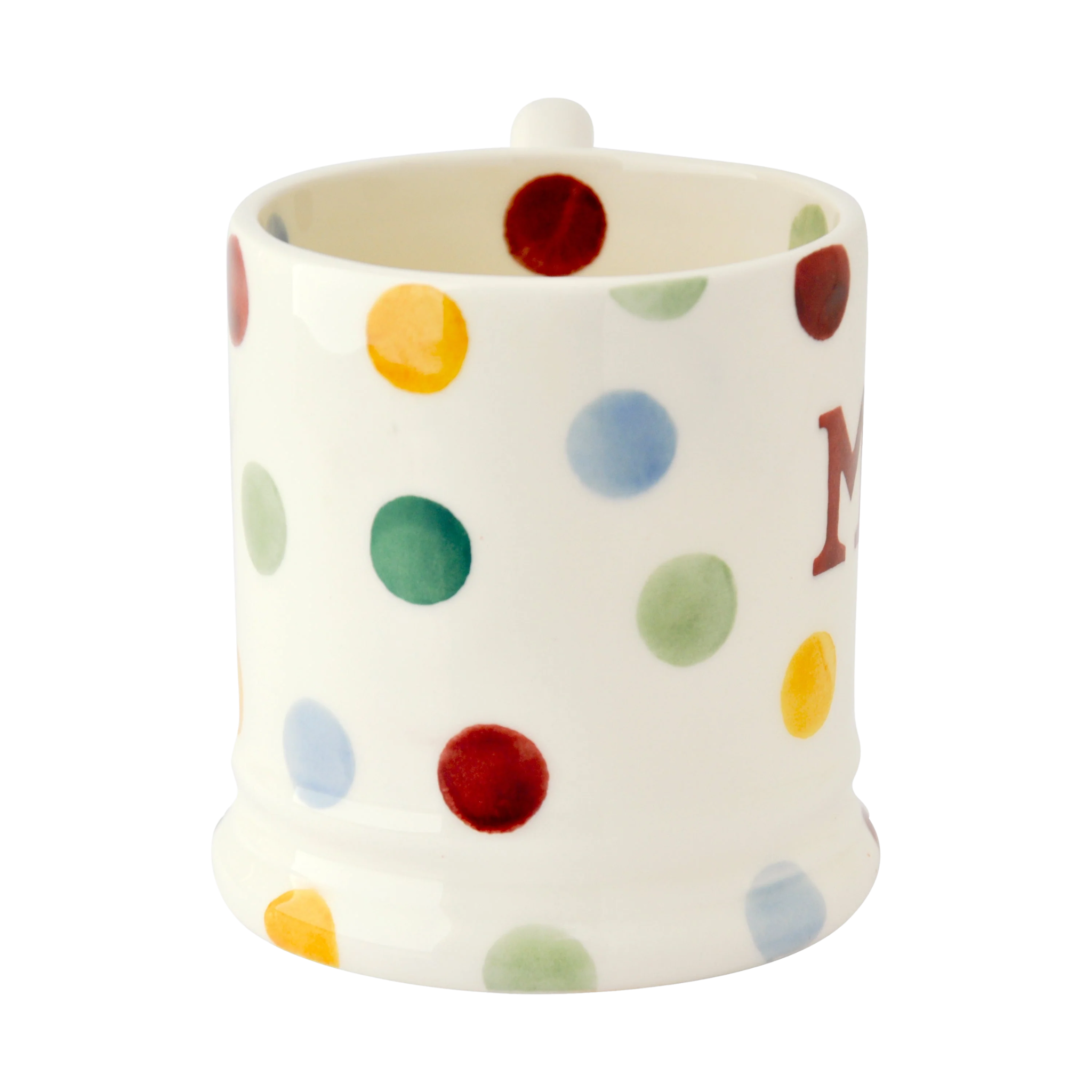 Polka Dot Mr & Mrs Set of Two 1/2 Pint Mugs