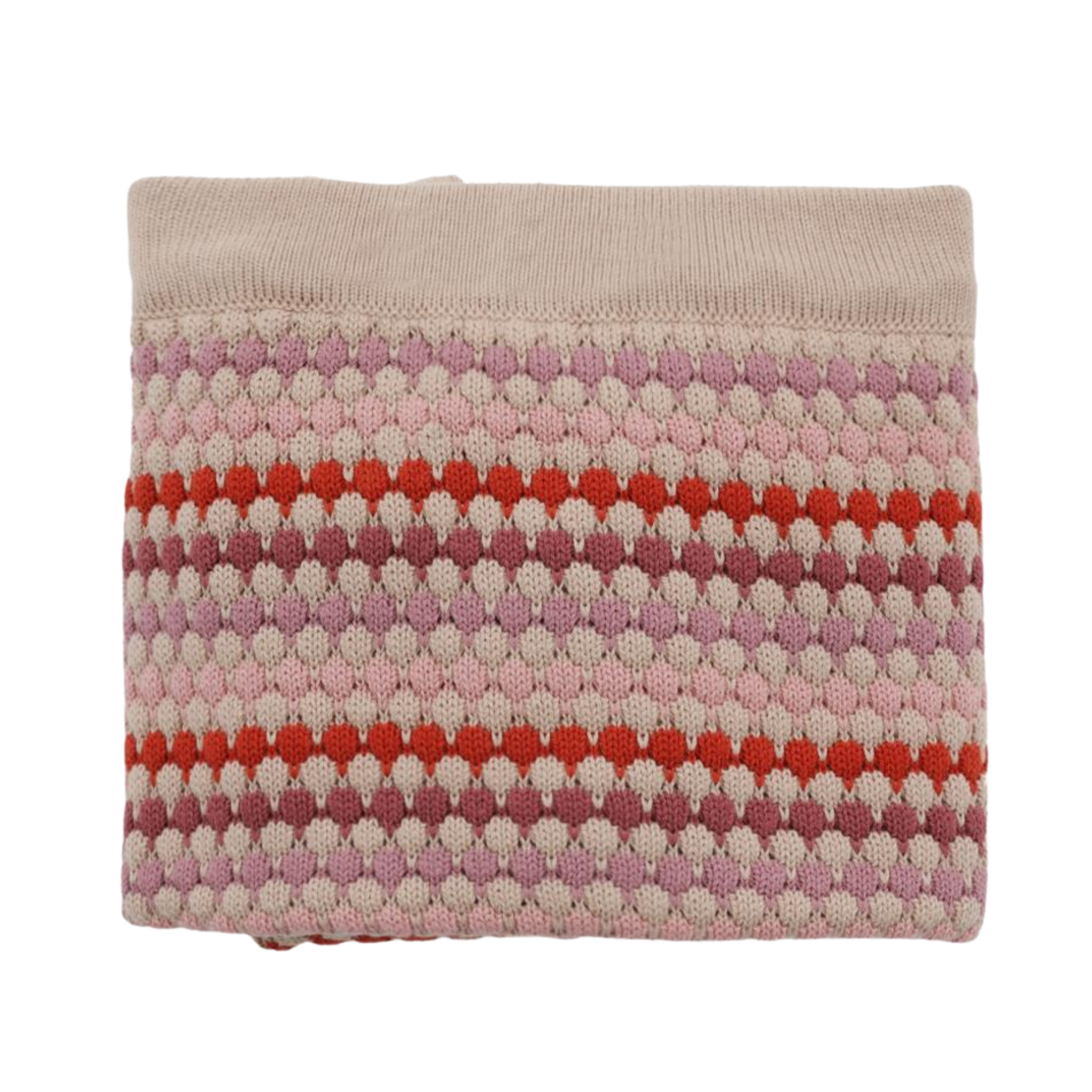 Confetti Stripe Baby Blanket Pink
