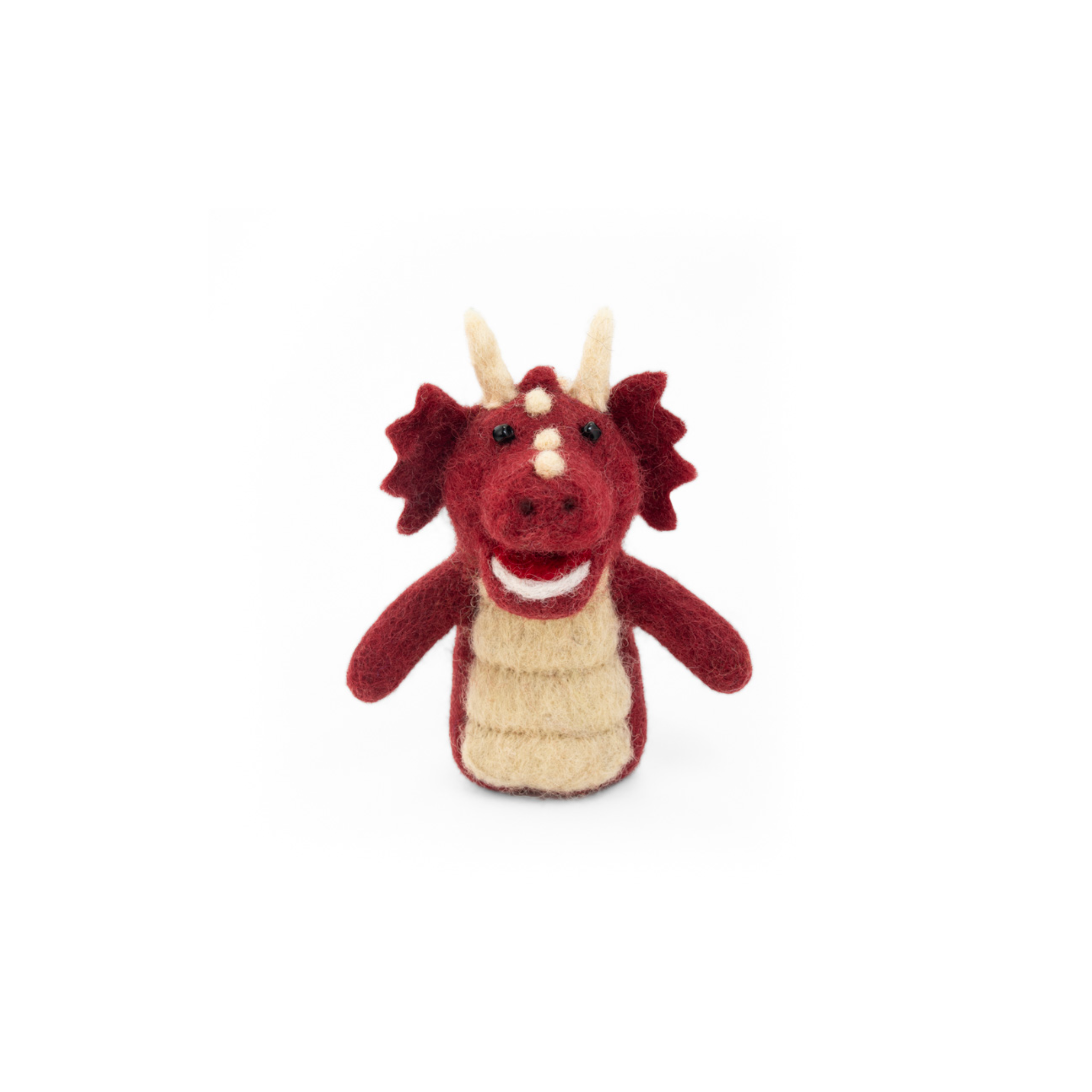 Felted Finger Puppet Dragon
