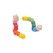 Wooden Jointed Worm Pink Multi