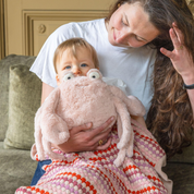 Confetti Stripe Baby Blanket Pink