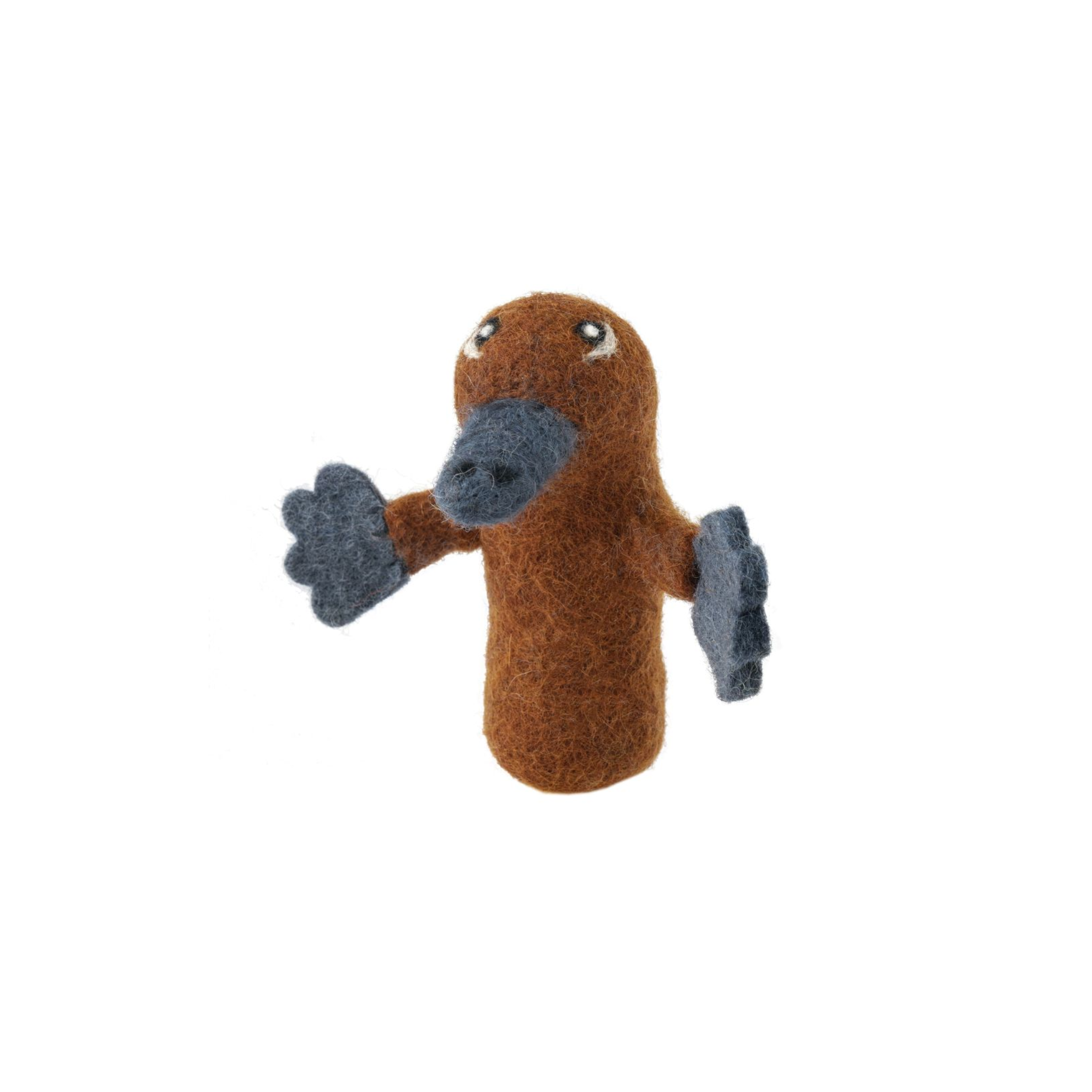Handmade Felted Finger Puppet Platypus