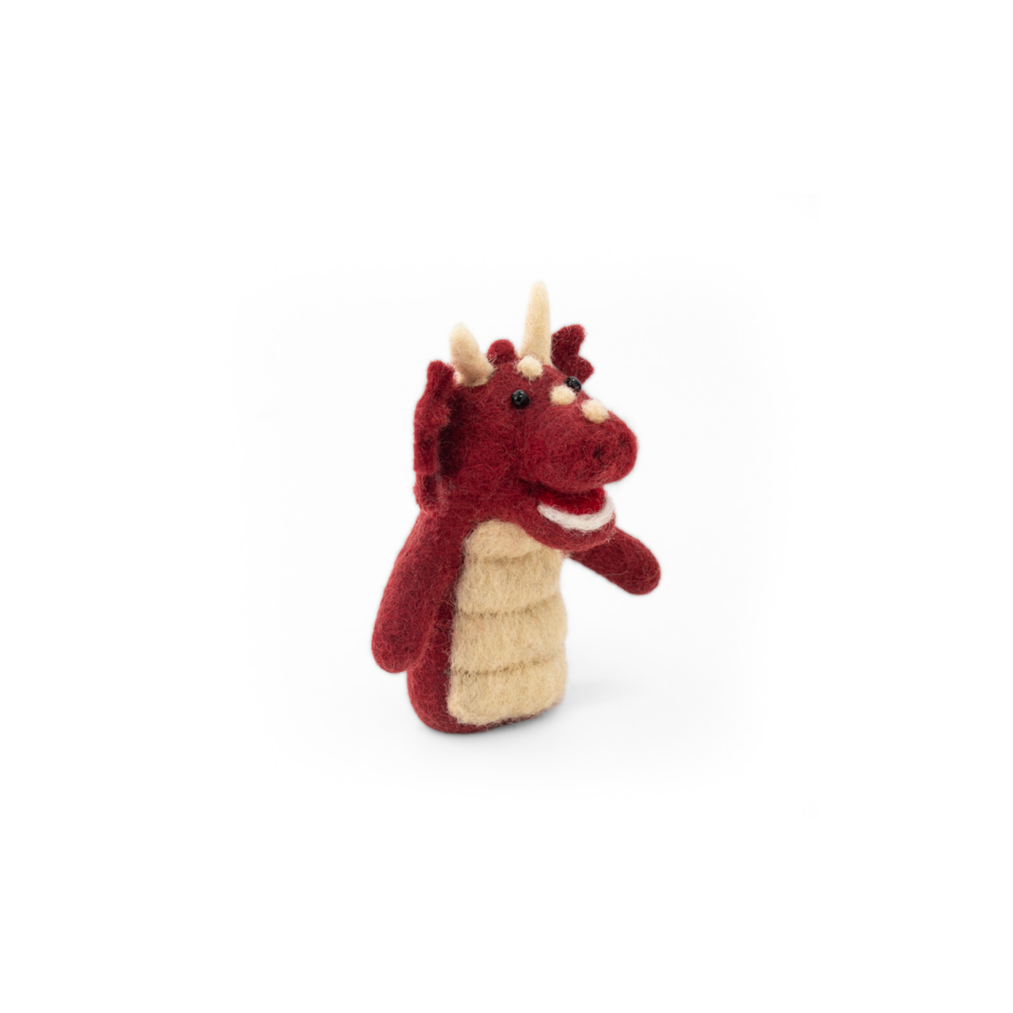 Felted Finger Puppet Dragon