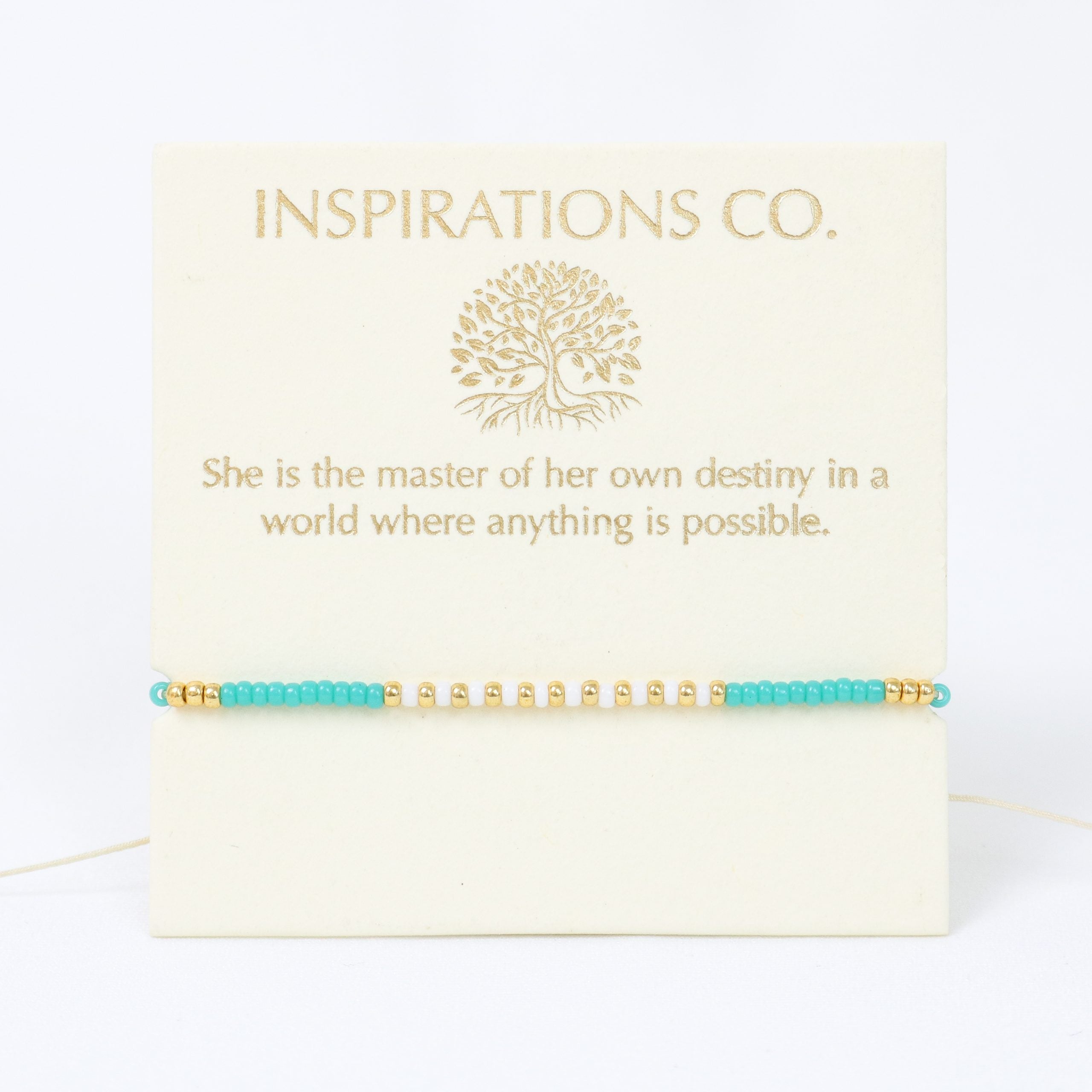 Inspiration Bracelet Aqua, White and Gold