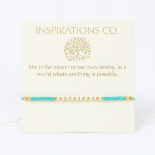 Inspiration Bracelet Aqua, White and Gold