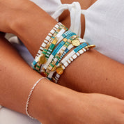 Love Bracelet Teal and Cream