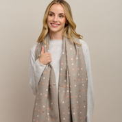 Latte Mini Heart Scarf