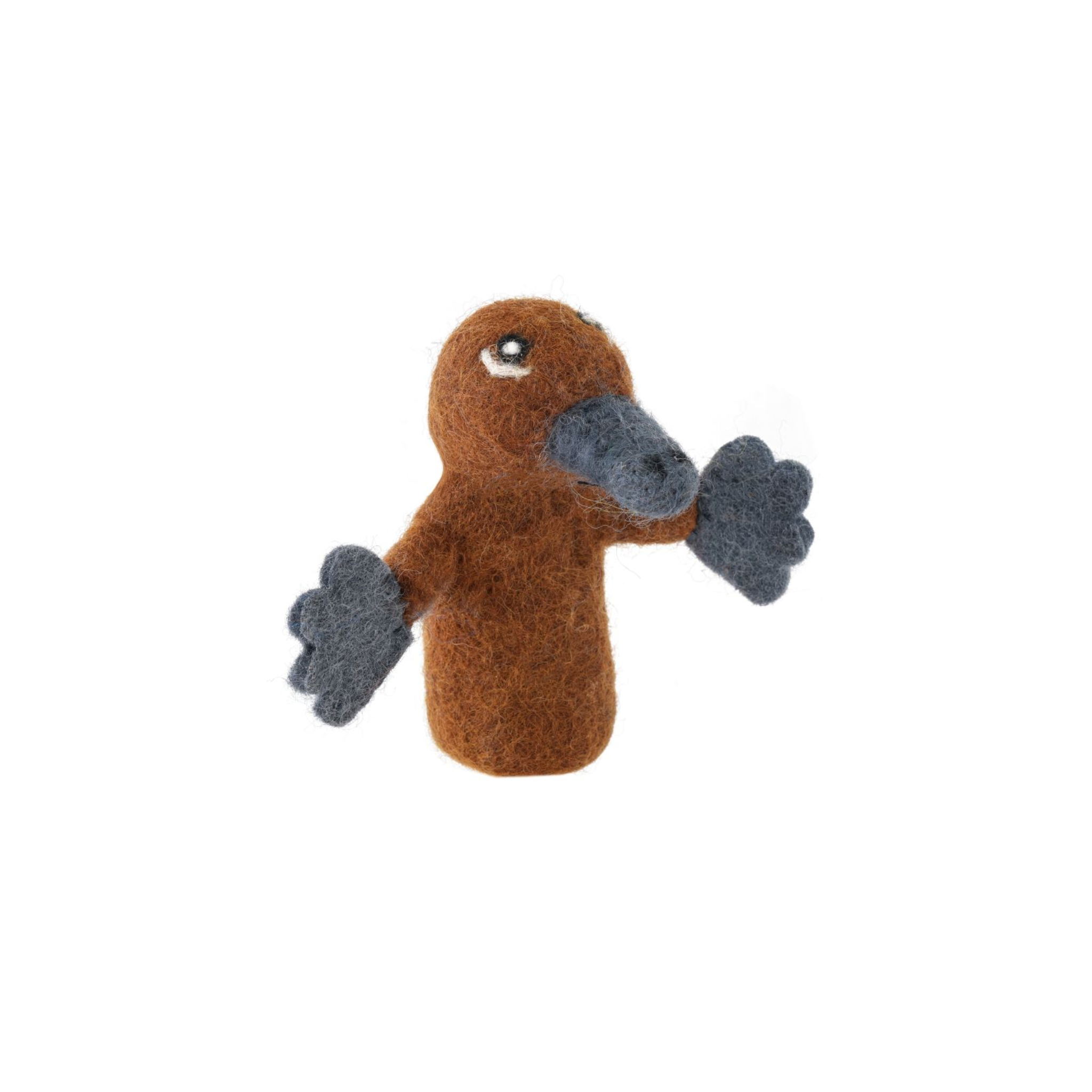 Handmade Felted Finger Puppet Platypus