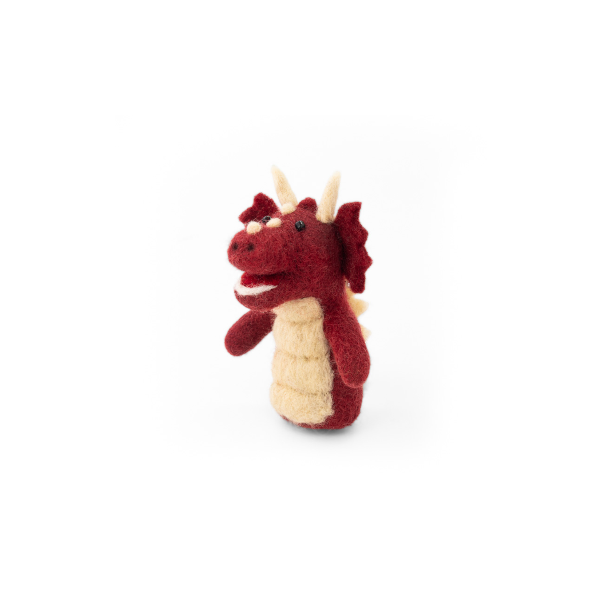 Felted Finger Puppet Dragon