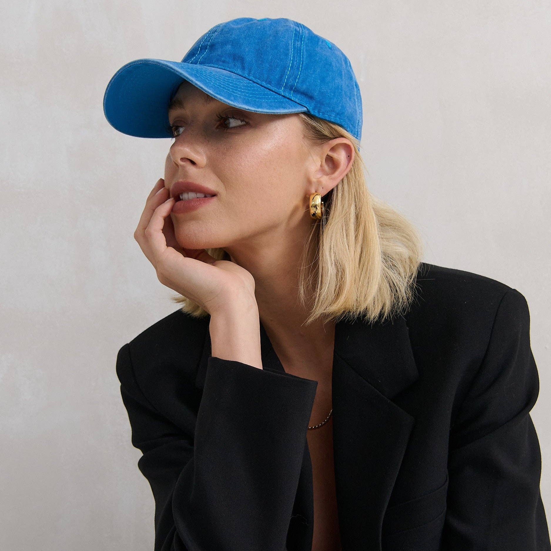 Christina Cotton Baseball Cap Blue