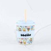 Reusable BambinoCino Bamboo Cup Scoops Blue (240ml)