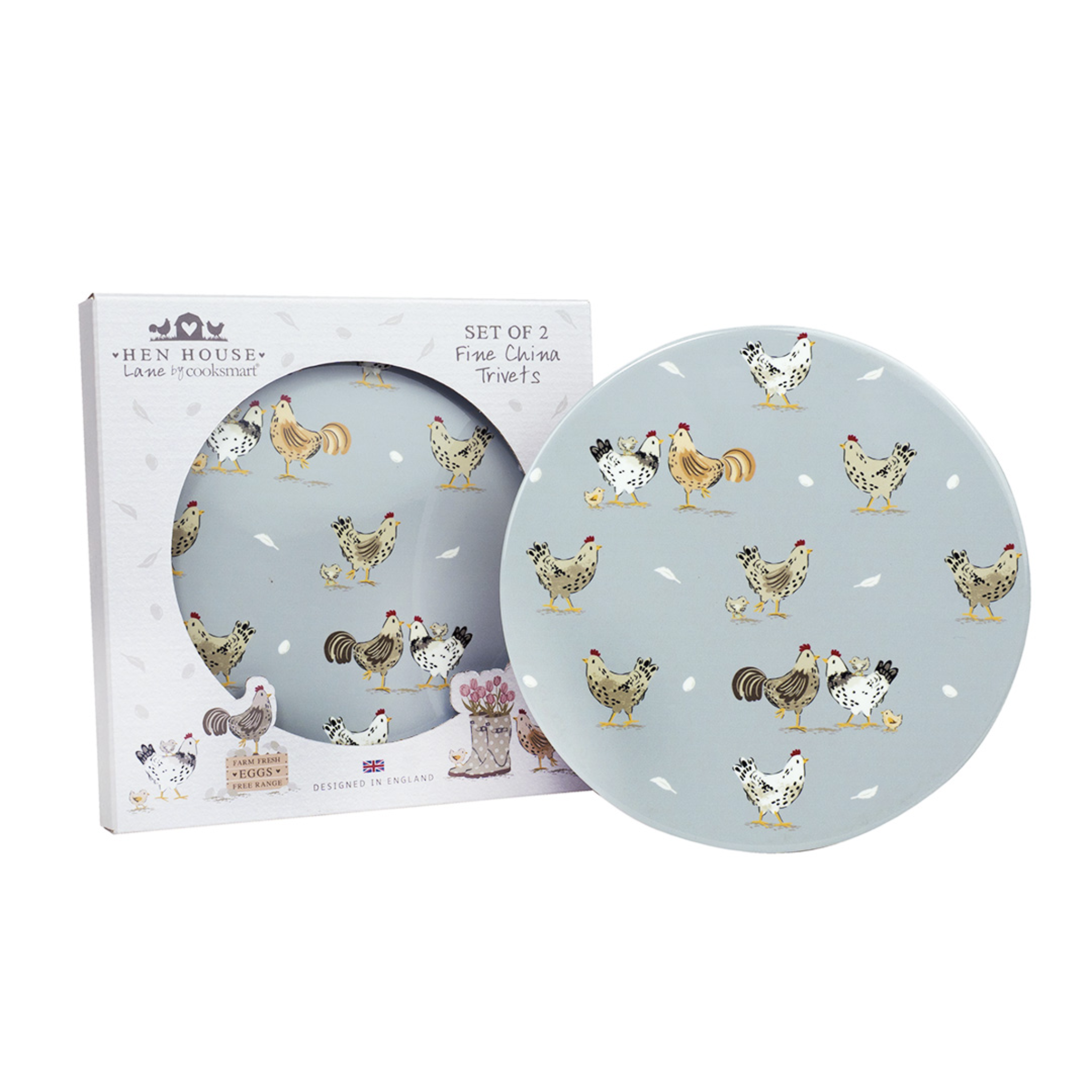 Set Of 2 Trivets Hen House Lane