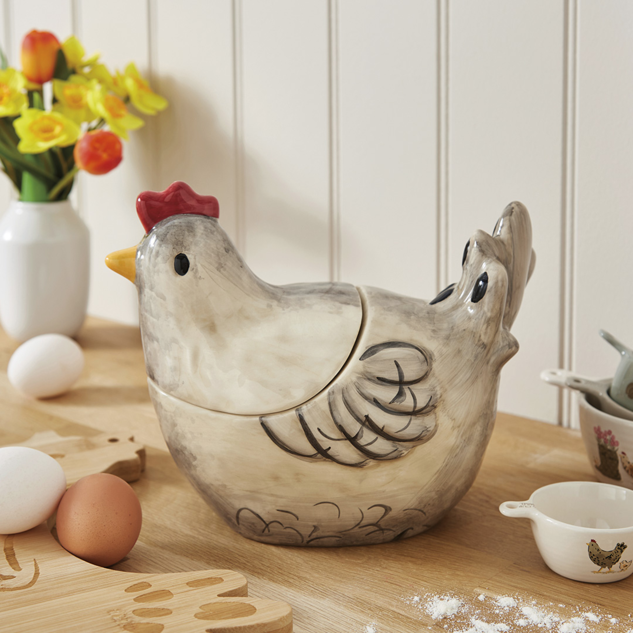 Chicken Shaped Egg Storage Hen House Lane