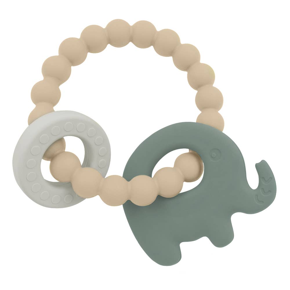 Silicone Elephant Teether Sage