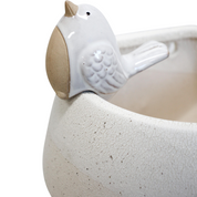 Bird Pot Sitter White