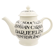 Black Toast 4 Mug Teapot