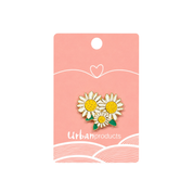 Flowers Memento Pin White