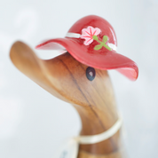 Floral Hat & Boots Duckling Red