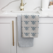 Honey Bee Tea Towel Set Blue Haze