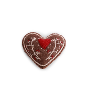 Felt Christmas Gingerbread Heart Decoration