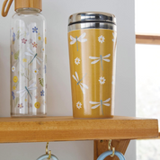 Bamboo & Stainless Steel Travel Mug English Meadow