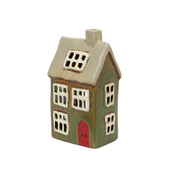 Alsace Tea Light House Christmas Green