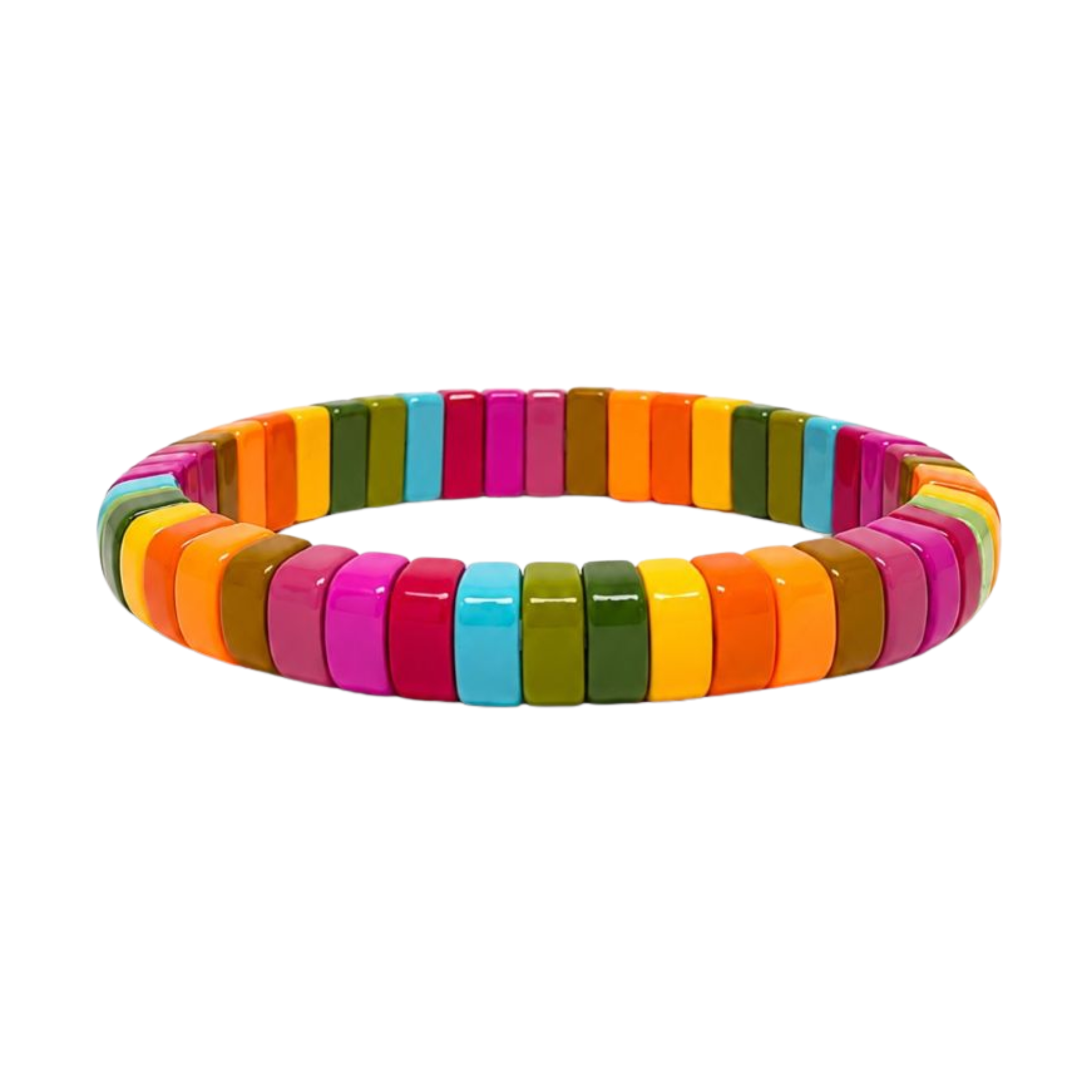 Spring Curved Tile Bracelet