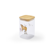 Glass Jar & Push Bamboo Lid 1L Buttercup Farm