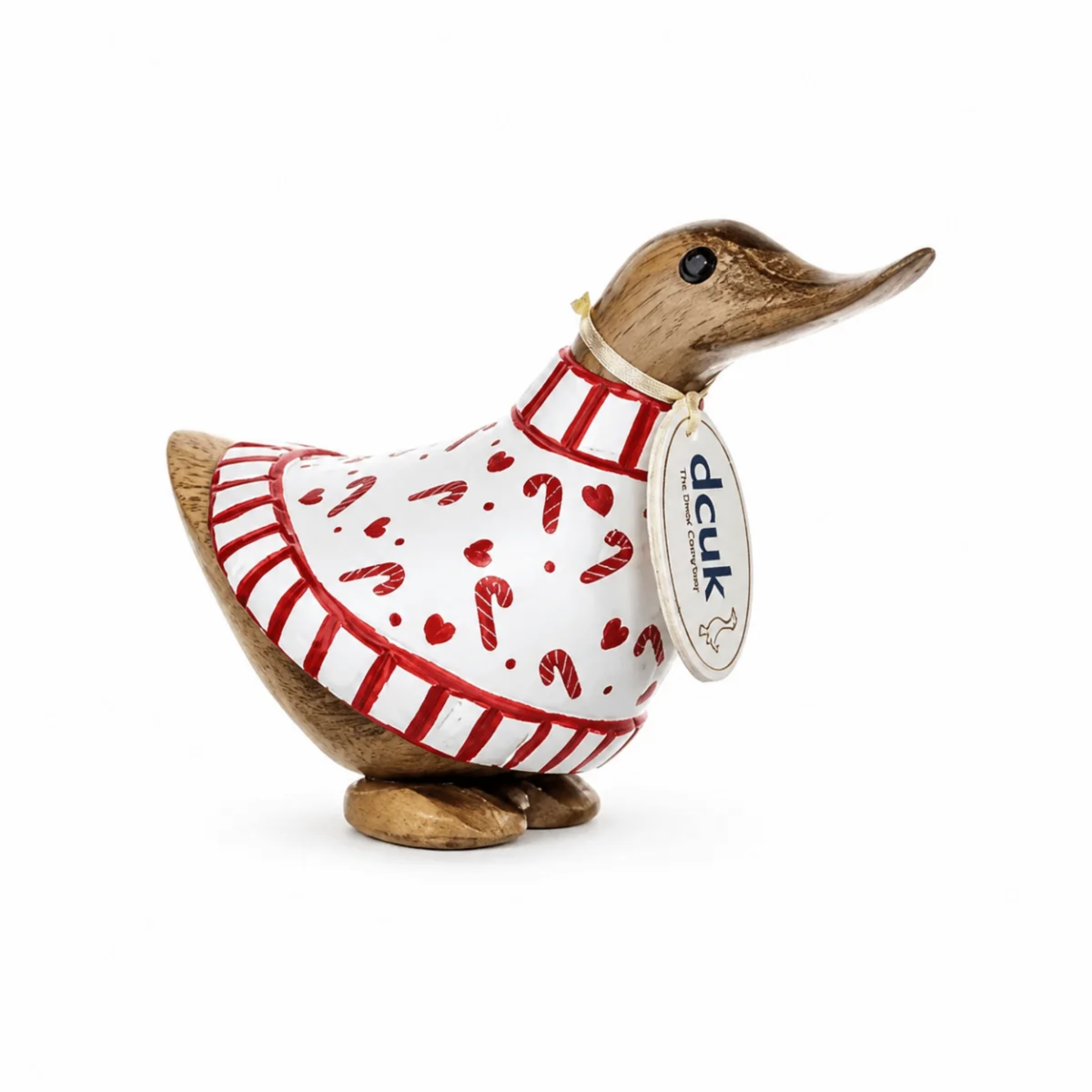 Candy Cane Christmas Ducky White Jumper