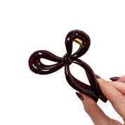 Bow Claw Clip Brown