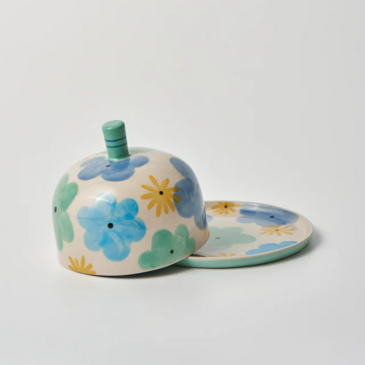 Ditsy Butter Dish Blue