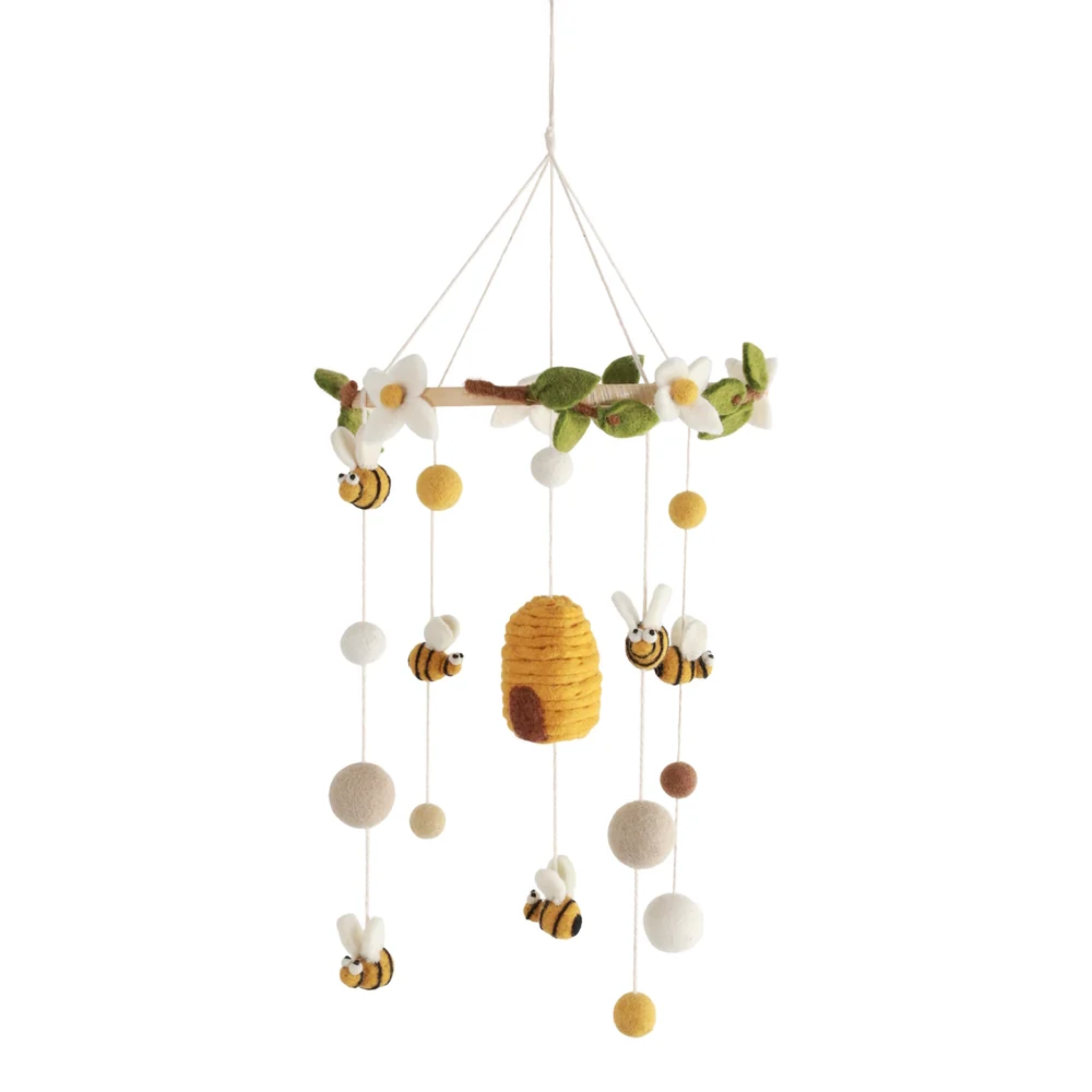 Handcrafted Felt Bee Mobile