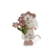 Felt Mouse Bride Figurine Small