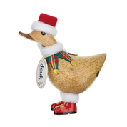 Traditional Tartan Christmas Ducky Elf Red