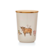 Bamboo Canister Buttercup Farm Animals Natural