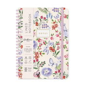 B6 Spiral Bound Notebook Cream Butterfly