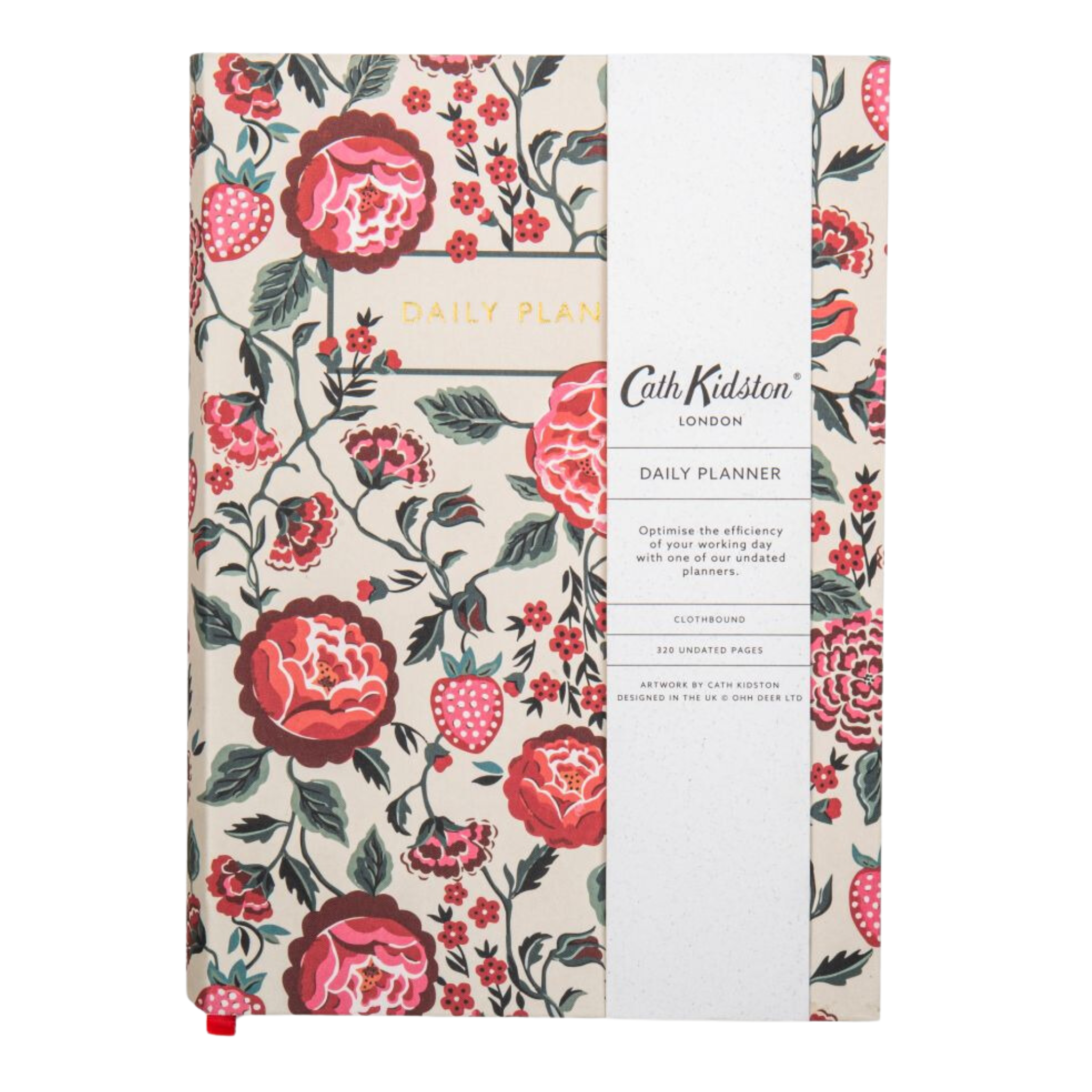 A5 Soft Cloth Cover Daily Planner Strawberry Garden