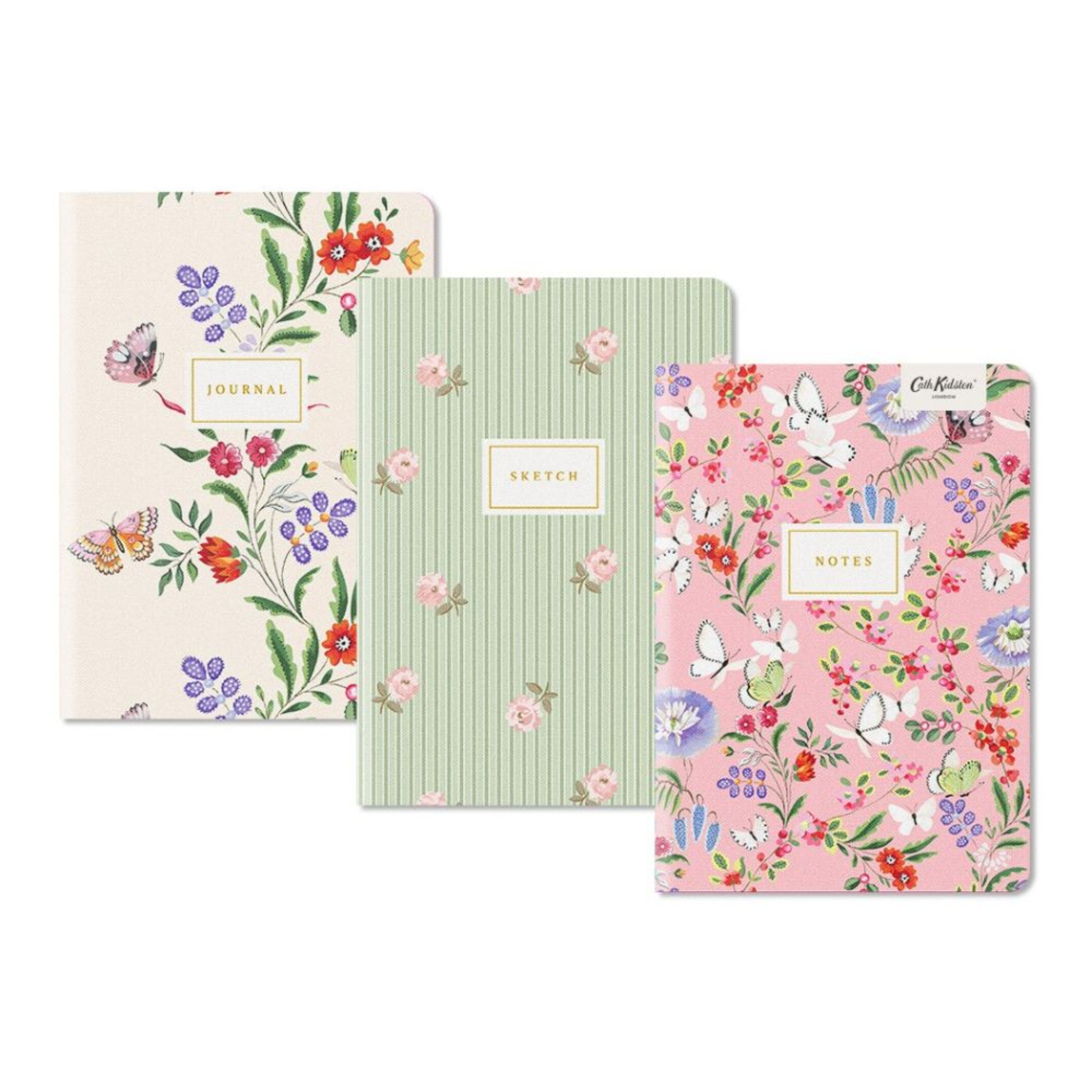 Medium Notebook Set Butterfly Florals