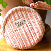 Mini Coin Pouch Pink Stripe