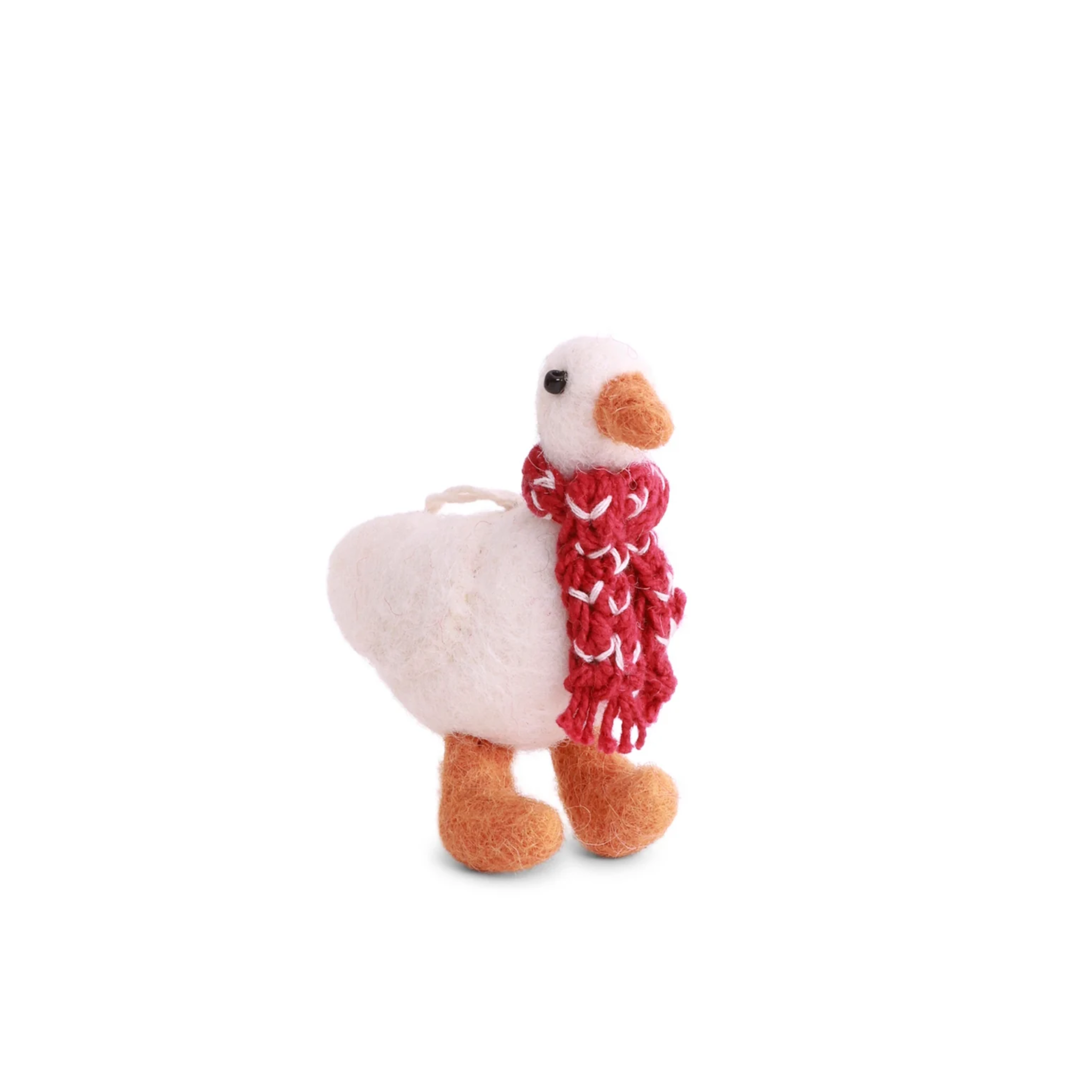 Felt Christmas Goose with Scarf Decoration