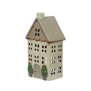Christmas Tea Light House Stone with Pots Medium