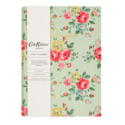 A5 Soft Cloth Cover Daily Planner Duck Egg Floral