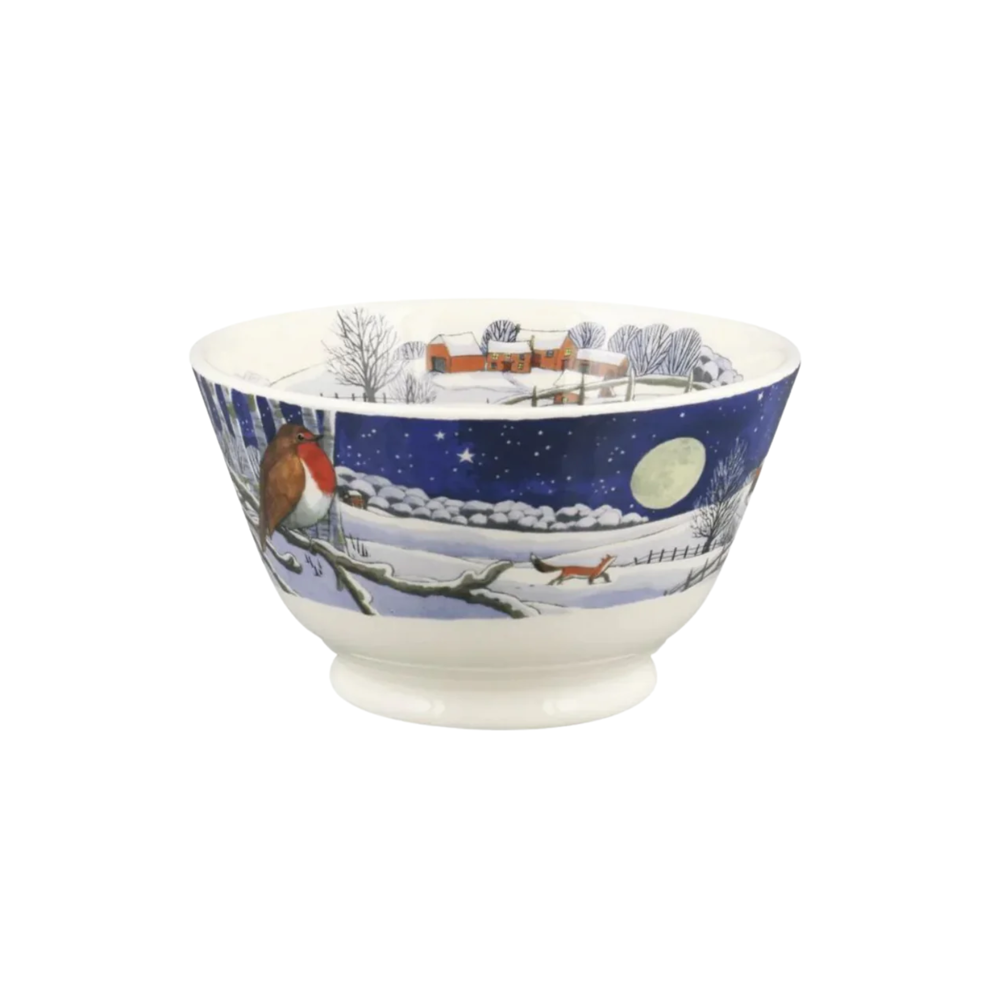 Midnight Robin Small Old Bowl