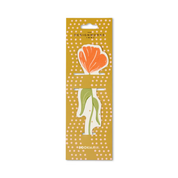 Leatherette Floral Bookmark Poppy