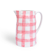 Pink Gingham Medium Jug